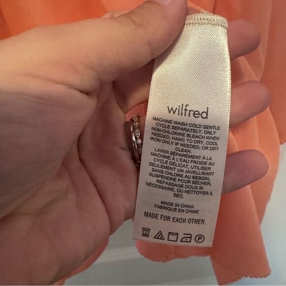 Aritzia Wilfred Tempest Smocked Chiffon Mini Dress Women’s Size Small - Picture 8 of 10